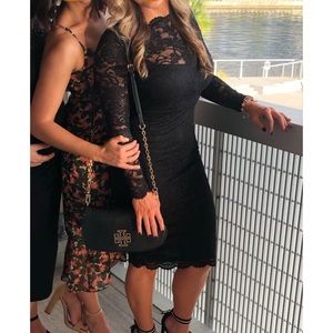 Lulu’s • Margalo Lace Long Sleeve Bodycon Dress